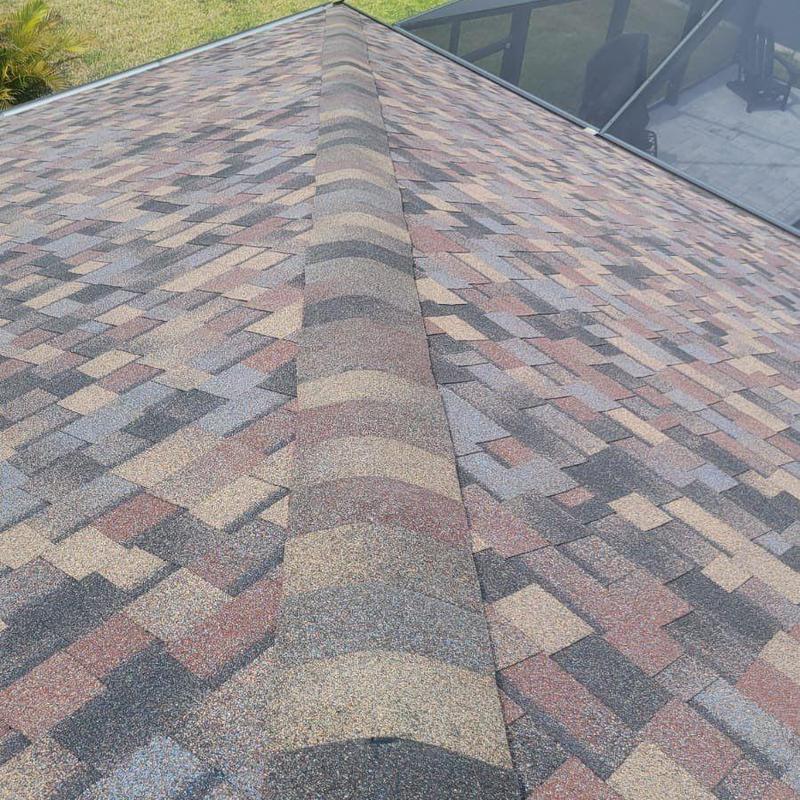 Shingle roof ridge and ventilation inspection in Cape Coral