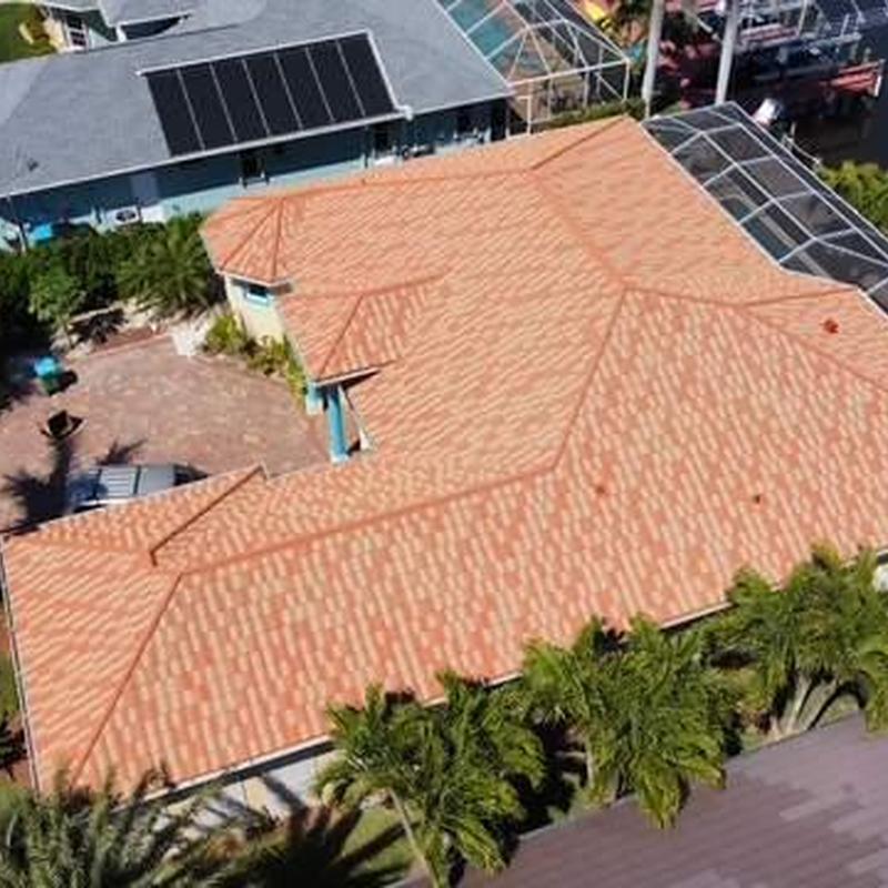 Stonecoated steel roof with detailed installation in Cape Coral