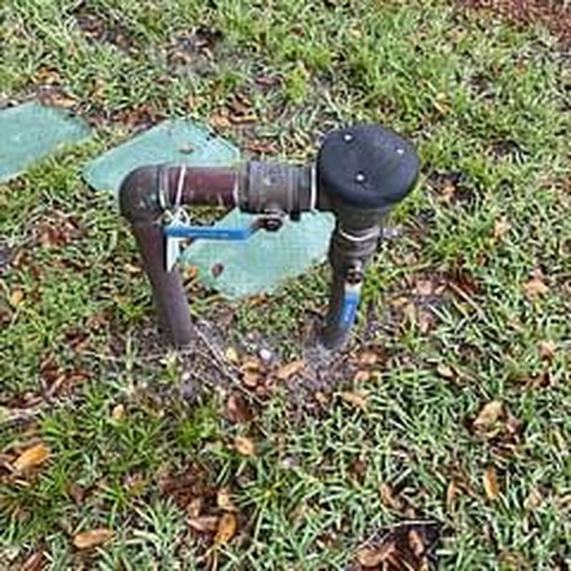 Backflow device with inspection and certification in grass