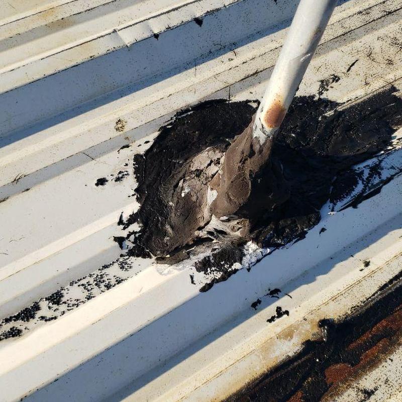 Metal roof pipe jack with crack sealant application Metal roof pipe jack with crack sealant application