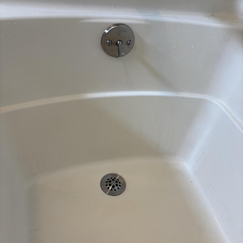 Bathtub drain and brushed nickel overflow cover