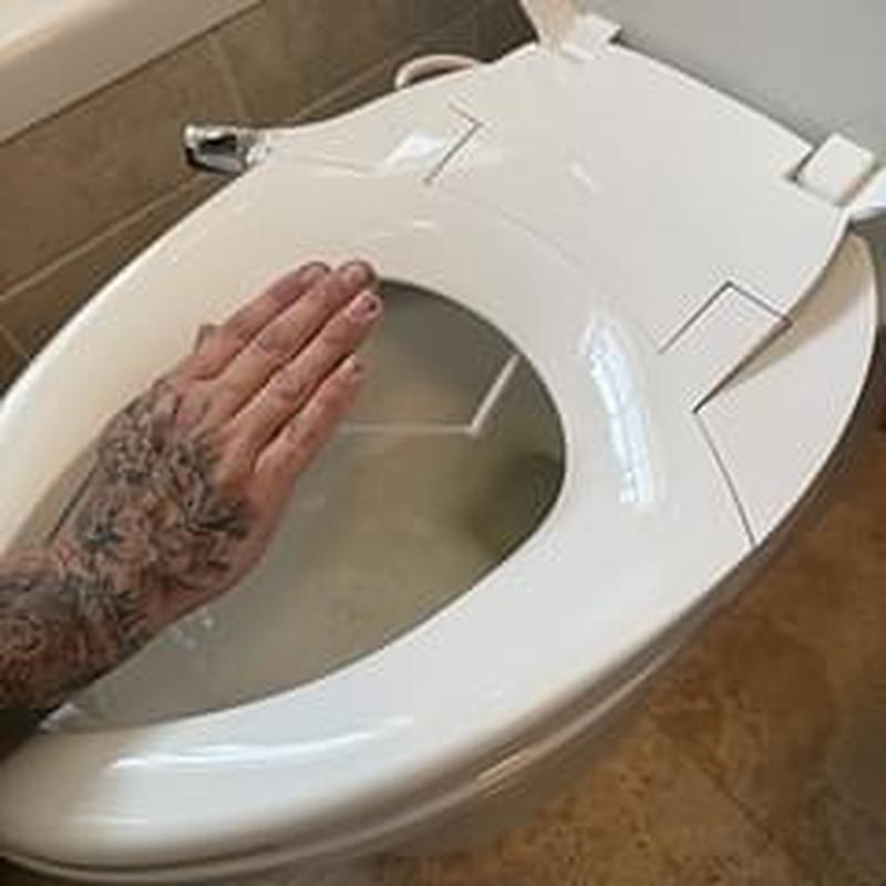 Kohler two-piece toilet with bidet seat installation
