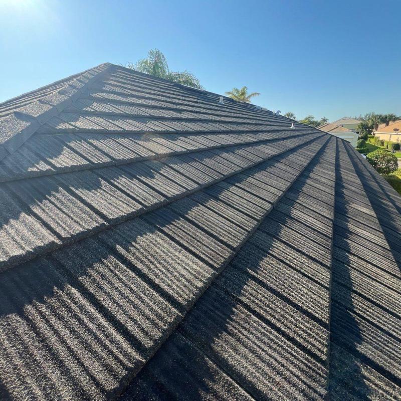 Stone-coated steel roof with inspection issues