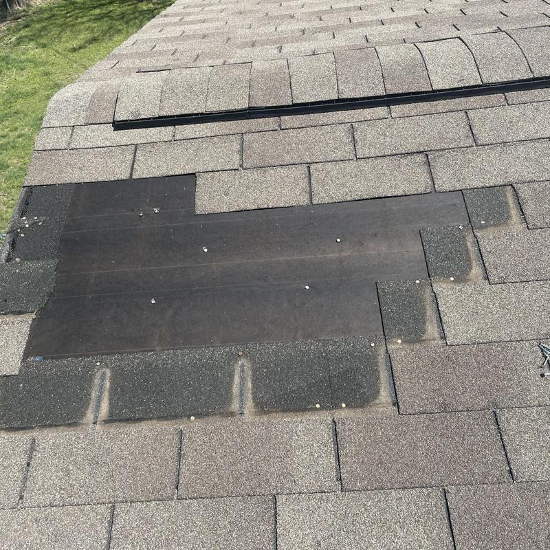 3 tab shingles replacement with sealant on roof
