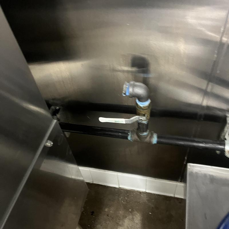 Gas stove flex piping and shutoff valve installation