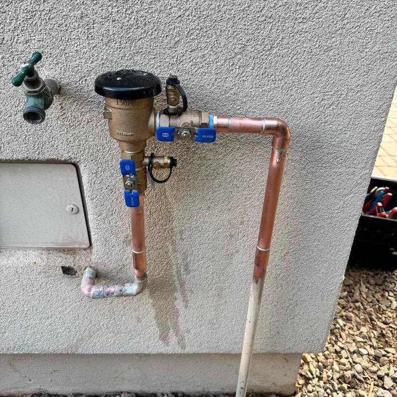 Pressure vacuum breaker with new copper piping Pressure vacuum breaker with new copper piping