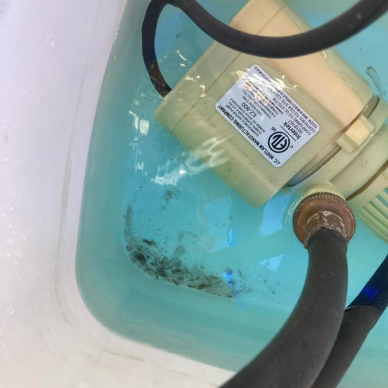 Tankless water heater filter and flushing cleaning in water