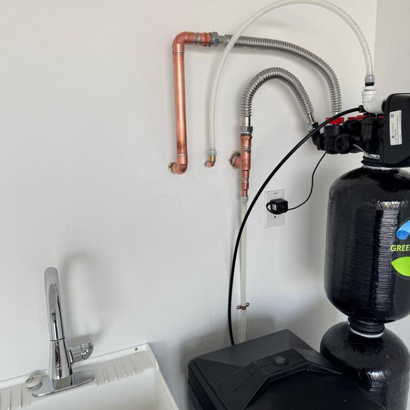 Green Fusion 1000 water softener with copper plumbing