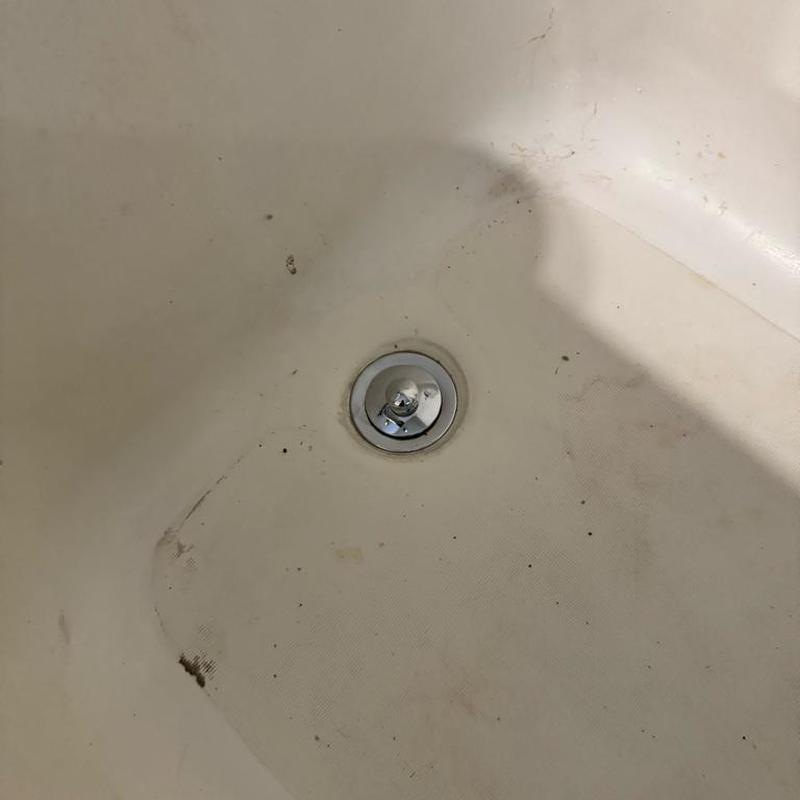 Shower tub spout and drain stopper assembly in tub