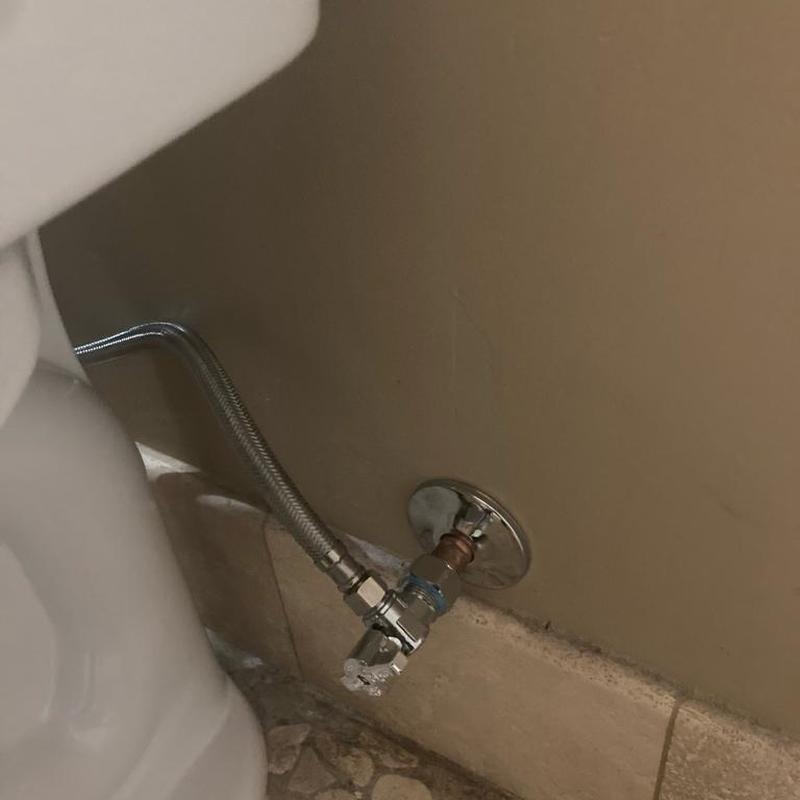 Toilet shut off valve and braided water line installation Toilet shut off valve and braided water line installation