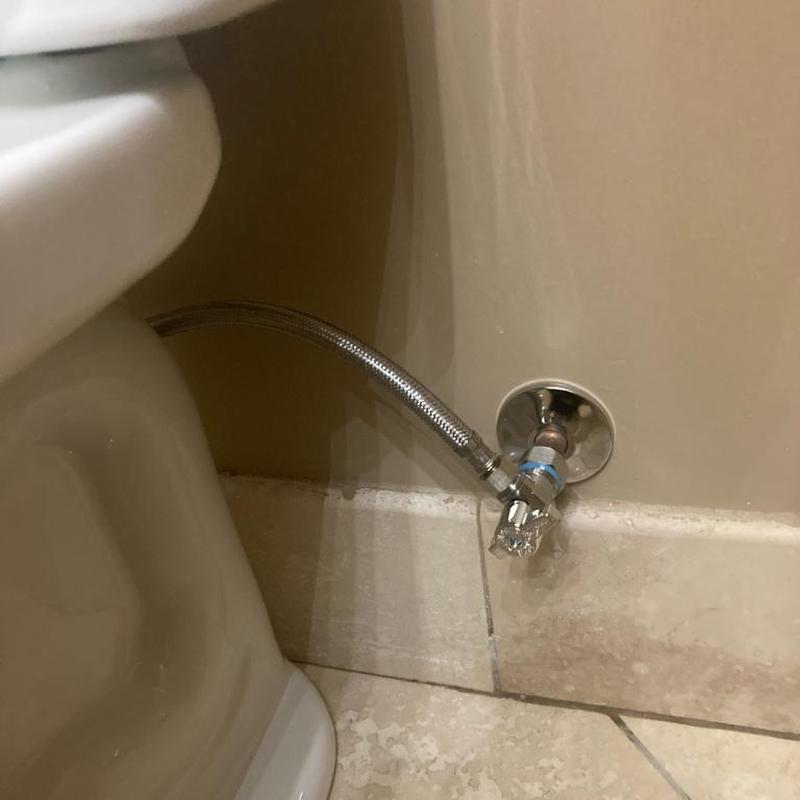 Toilet shut off valve and braided water line installation Toilet shut off valve and braided water line installation