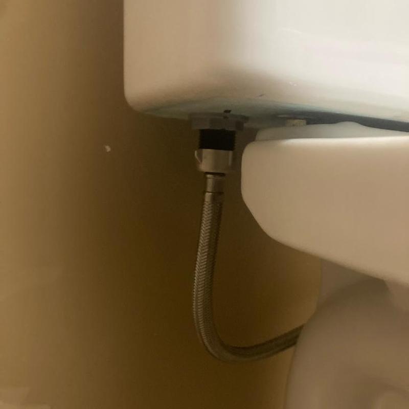 Toilet shut off valve and braided water line replacement Toilet shut off valve and braided water line replacement