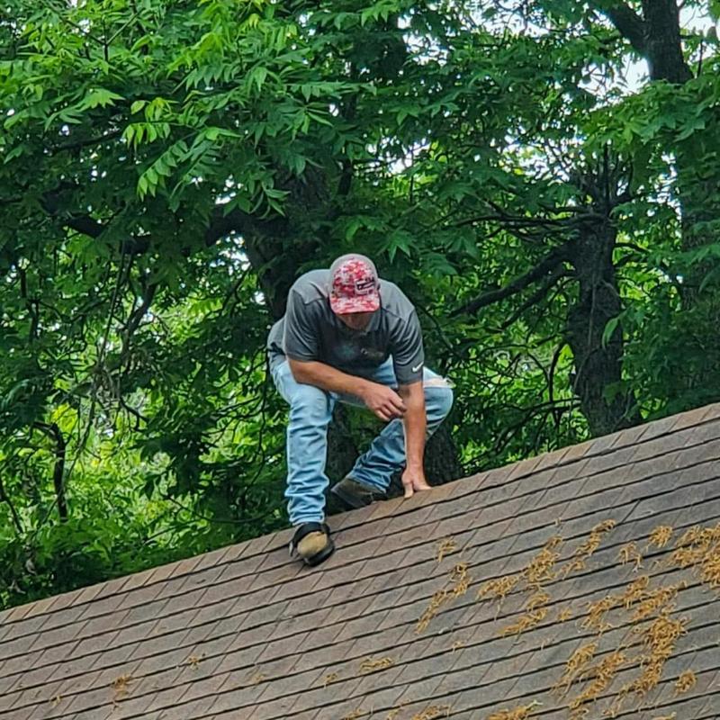 Asphalt shingle roof inspection for hail damage