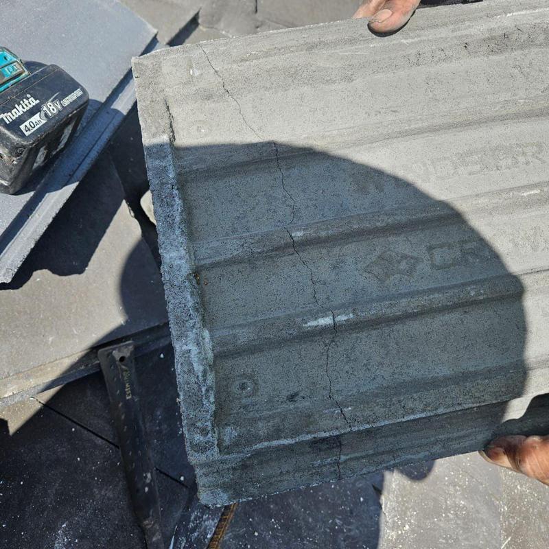 Concrete tile roof cracked replacement tile in Cape Coral