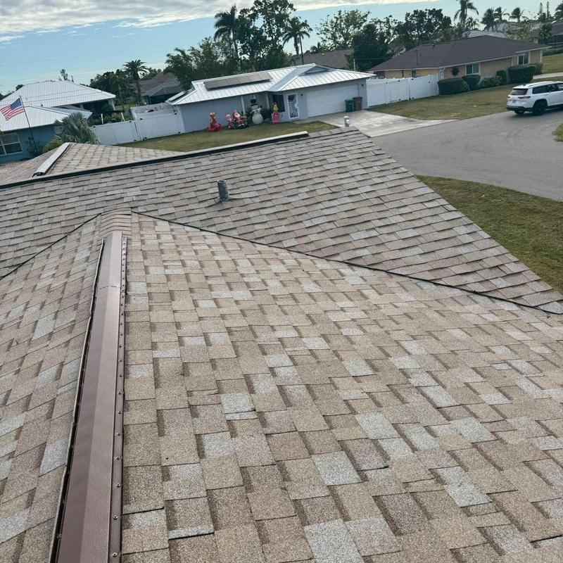 Duration Series shingle roof with metal ridge vent