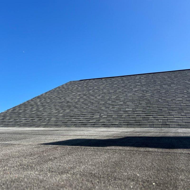 Asphalt shingle roof with wear and deterioration