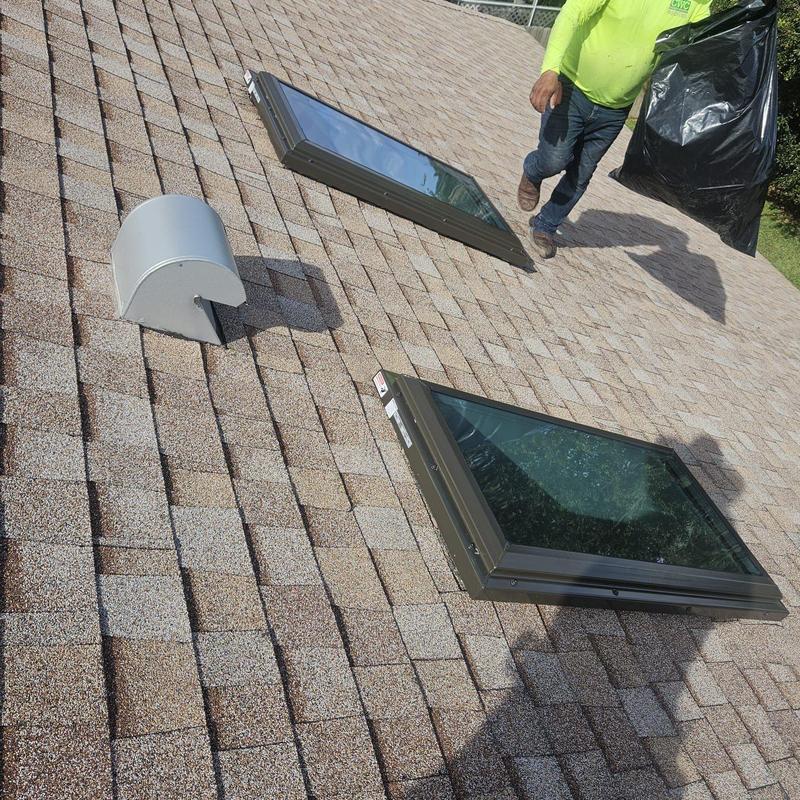 Impact-resistant skylights on shingle roof in Cape Coral