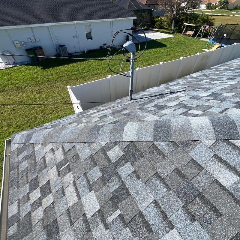 Owens Corning Duration shingle roof with antenna mount