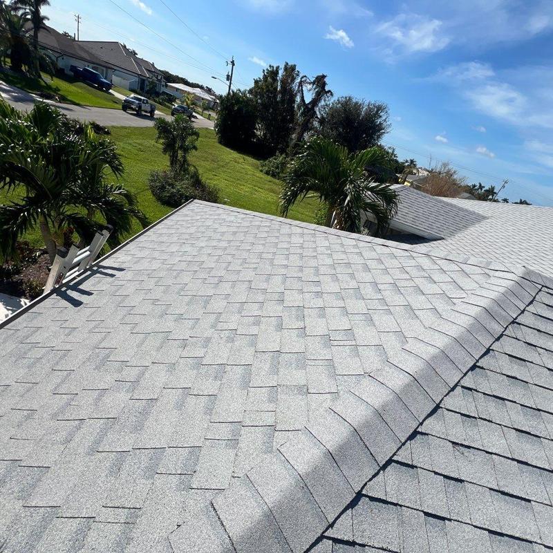 Shingle roof with ridge cap in Cape Coral, FL