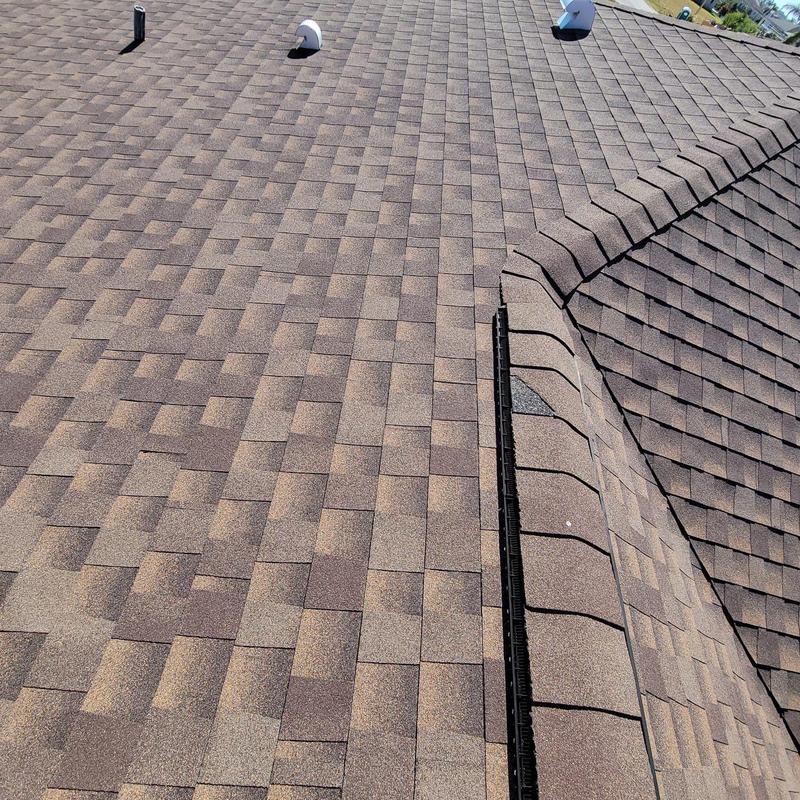 Asphalt shingle roof with ridge vent in Cape Coral