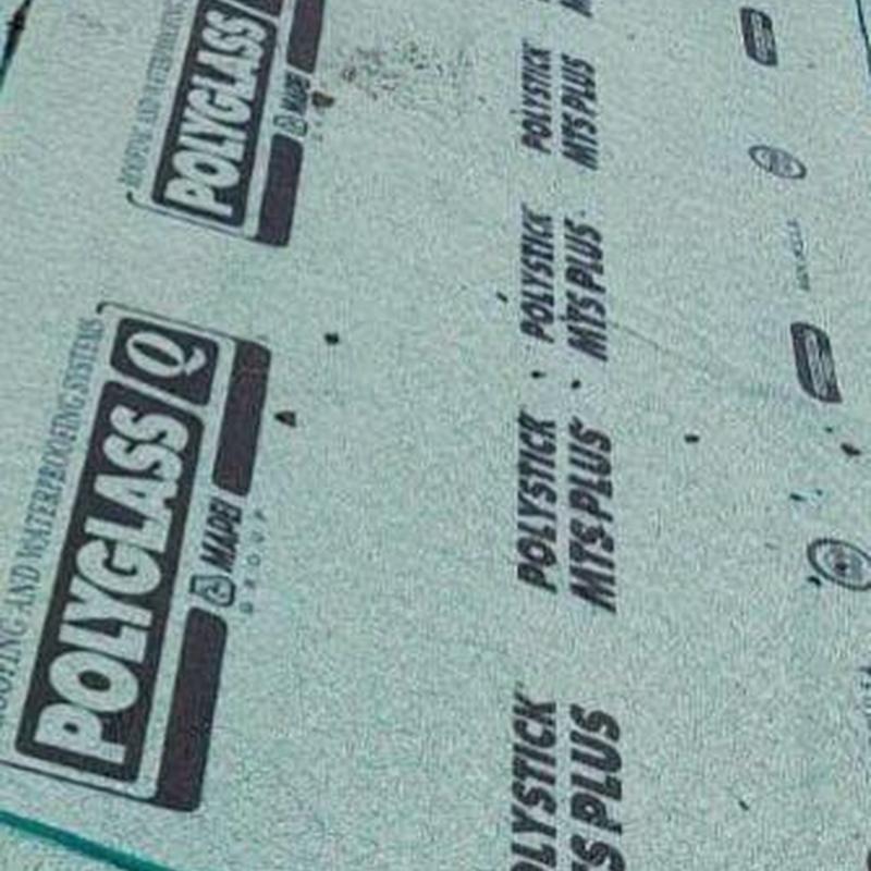 Roof underlayment polyglass layer ready for metal installation