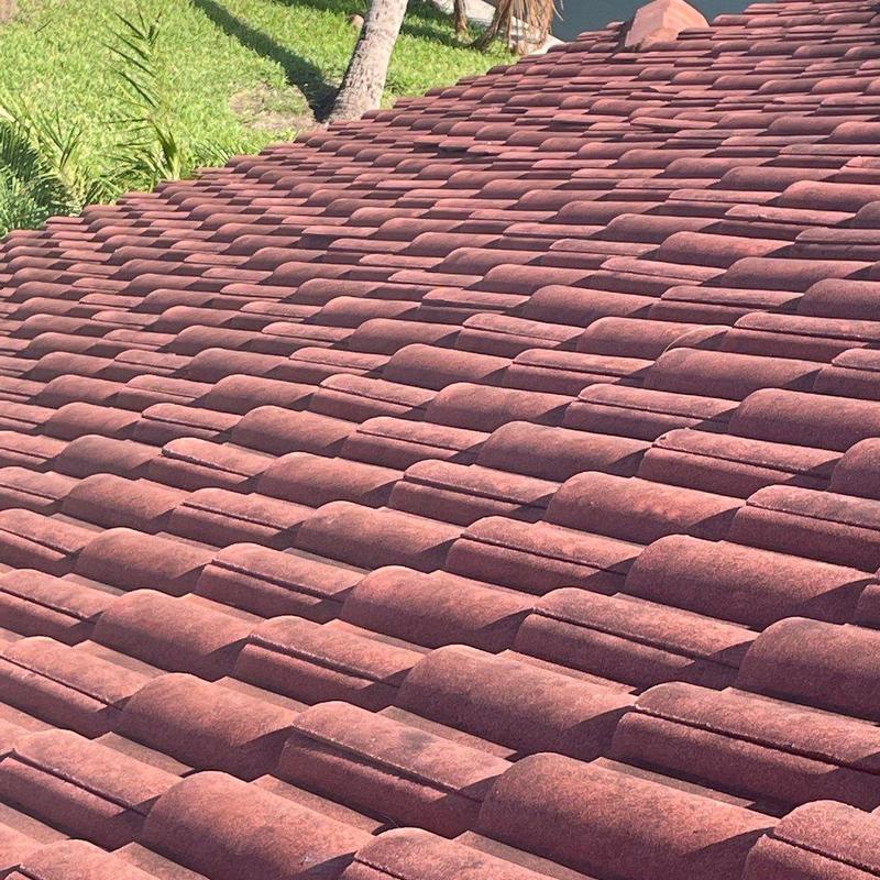 Concrete tile roof with aging underlayment inspection