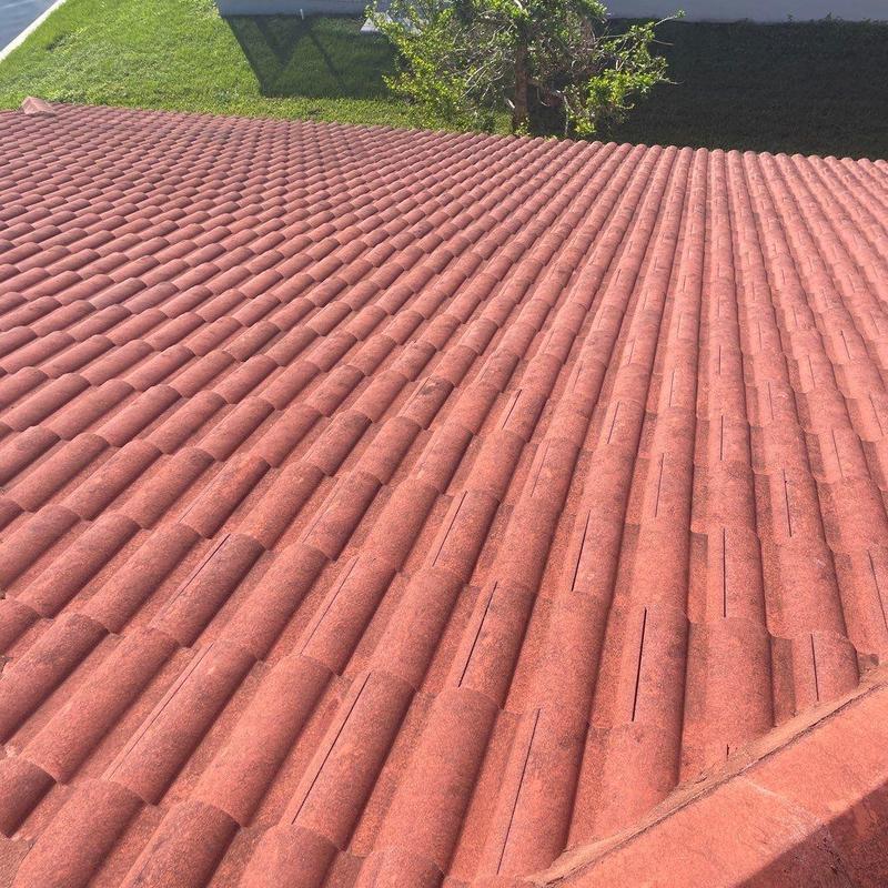 Concrete tile roof with aging underlayment in Cape Coral