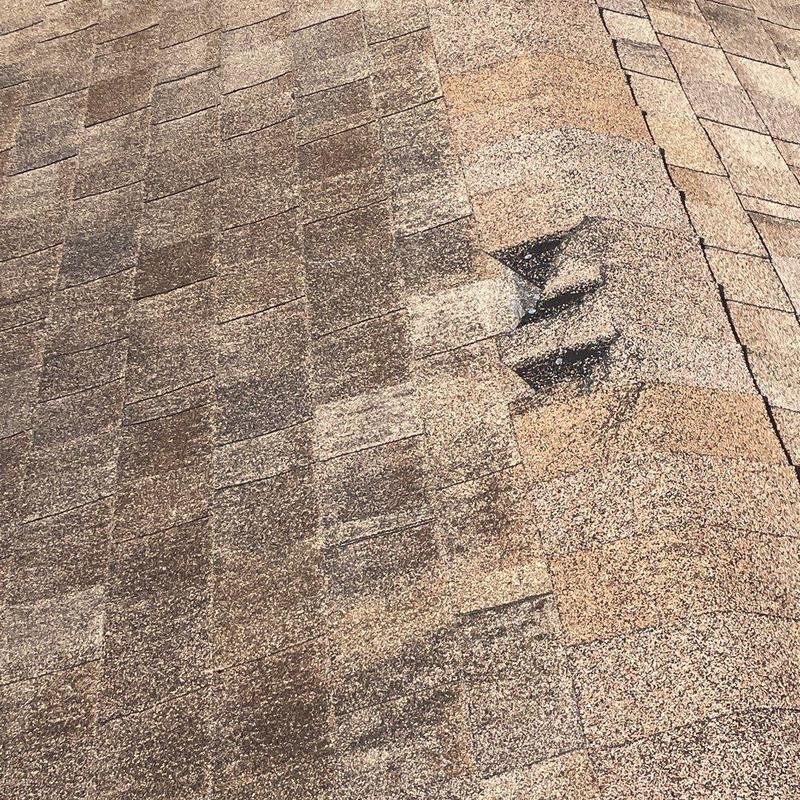 Shingle roof with minor damage in Cape Coral, FL
