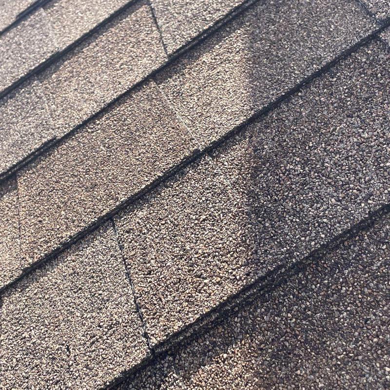 Shingle roofing close-up after minor repair Cape Coral