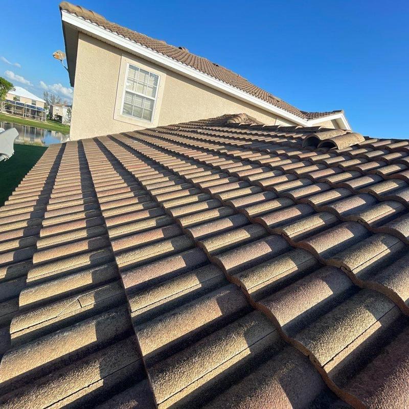 Concrete tile roof with minor tile repairs in Cape Coral