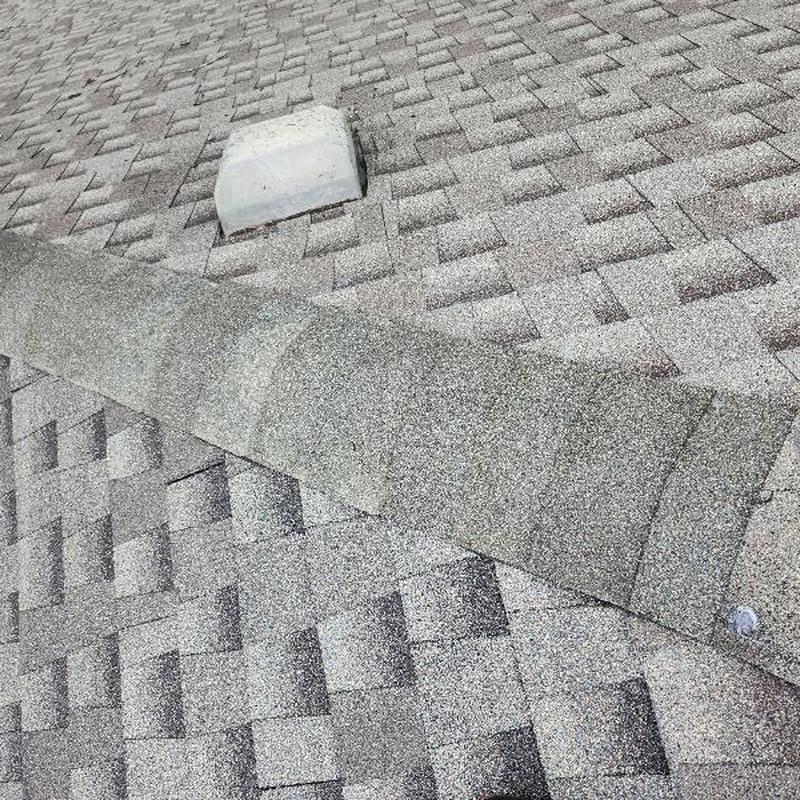 GAF Weatherwood shingles and Royal Sovereign ridge caps installation