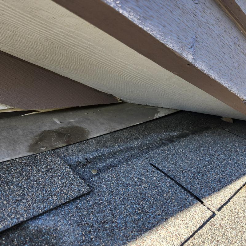 Roof shingles with sealed lifting edges and caulked fasteners