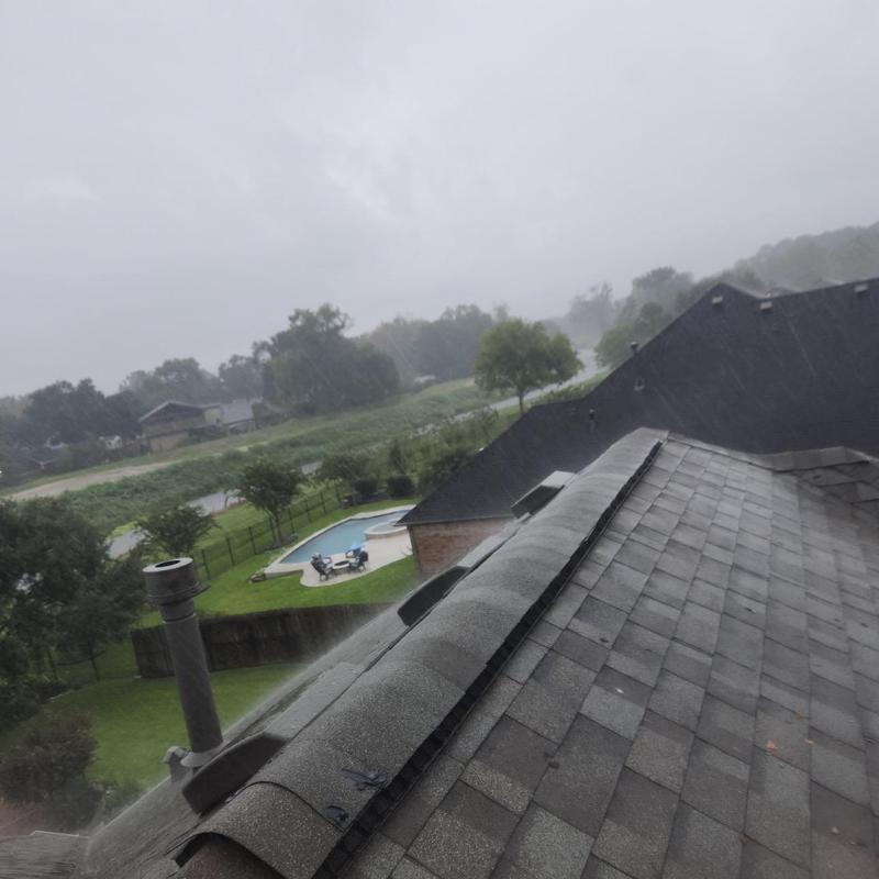 Ridge vent system installation on residential roof