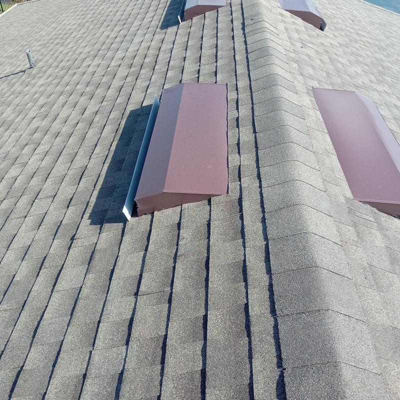 GAF Timberline shingle roof with metal vents