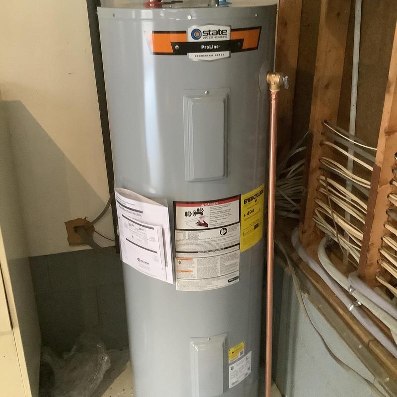 State Electric 50-gallon water heater installation in Midlothian