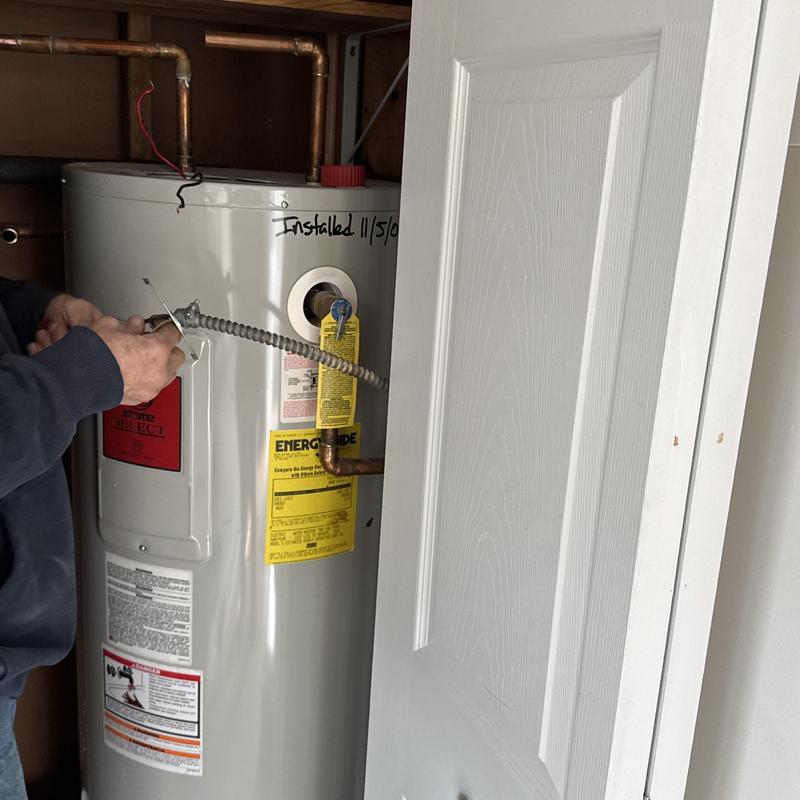 Electric water heater installation with new ball valve