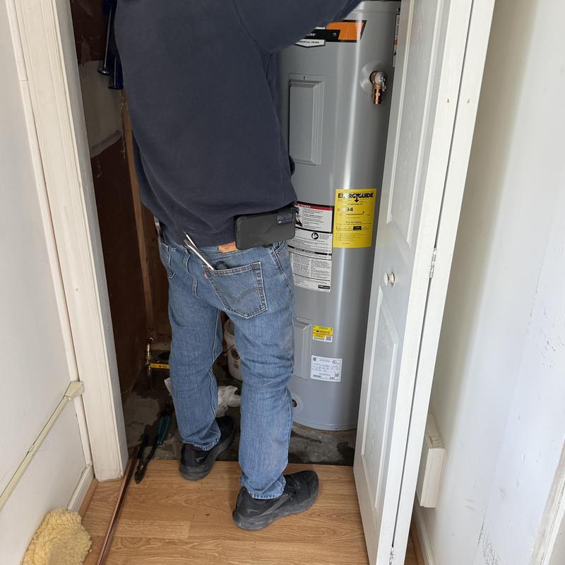 50-gallon State ProLine electric water heater installation