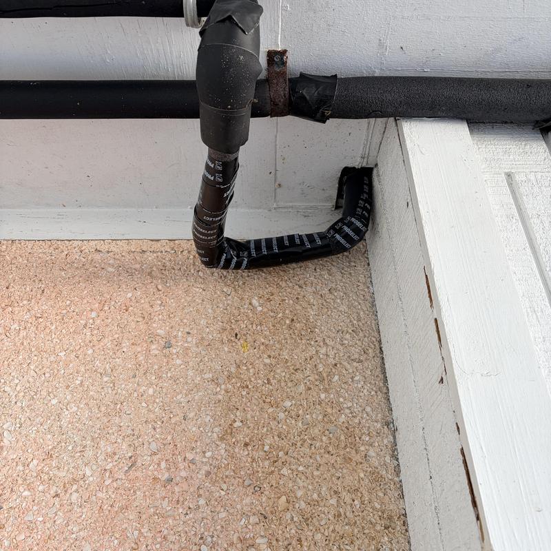 CPVC water line with insulated ProSelect tape