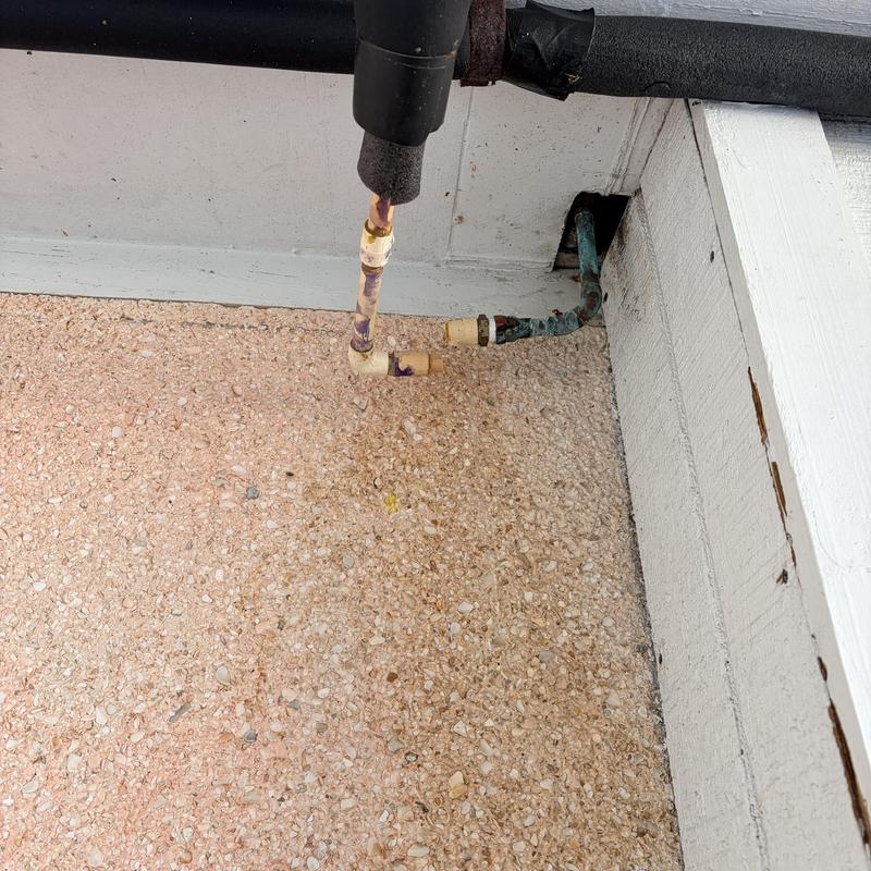 CPVC water line with threaded MIP and Uponor fittings