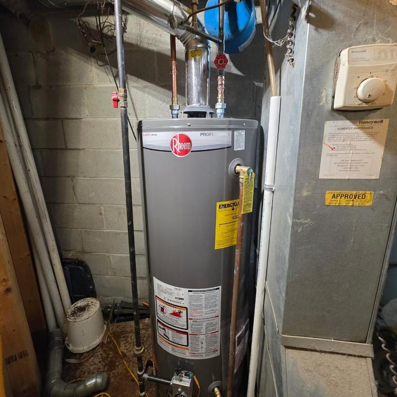 Water heater installation with repiped venting