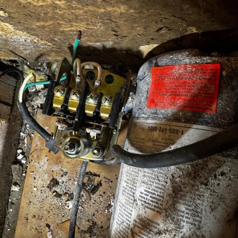 Pressure switch on shallow well pump with wiring