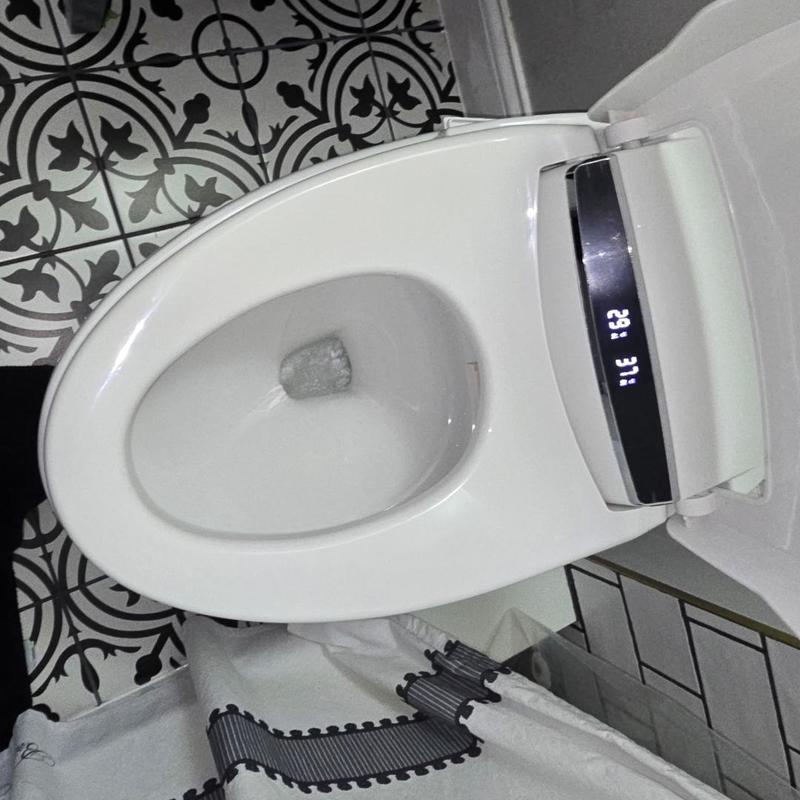 Smart toilet bowl with digital flush control panel