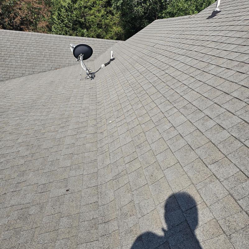 Asphalt shingle roof with hail damage in Terrell, TX