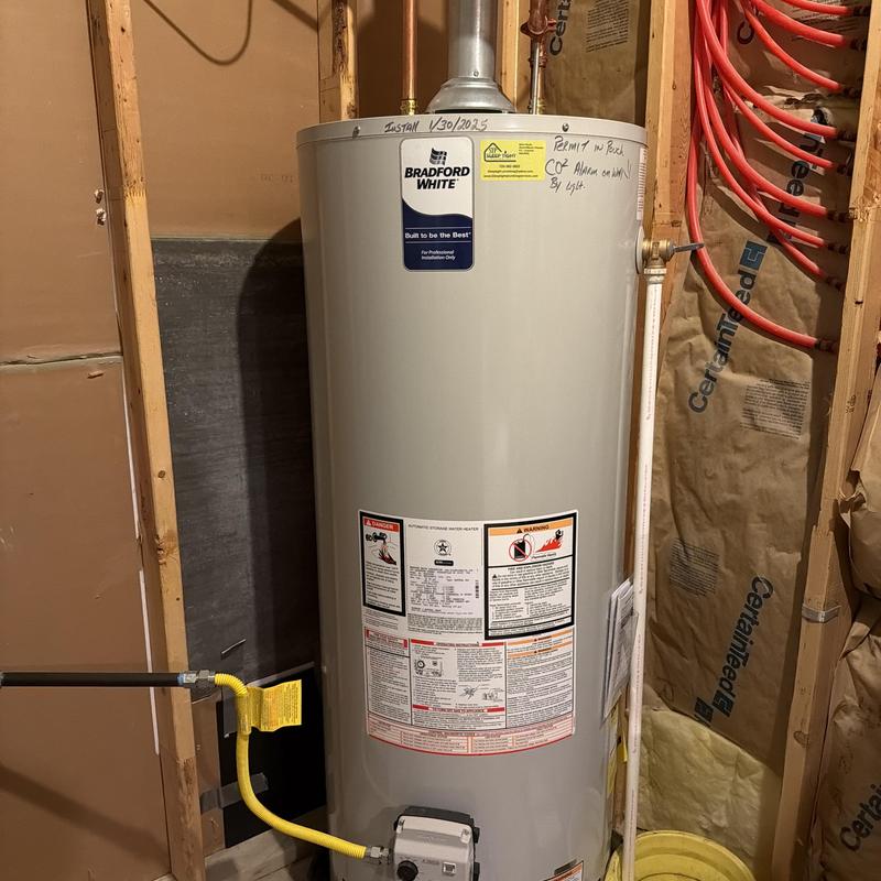 Water heater gas connection and burner assembly check