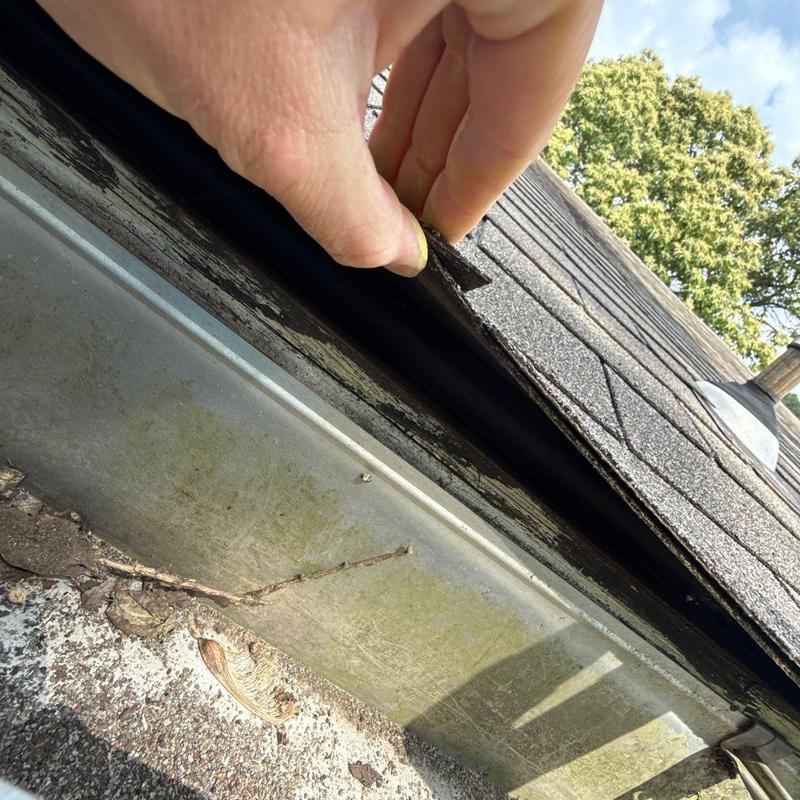 Roof shingles lifting exposing potential leak risk