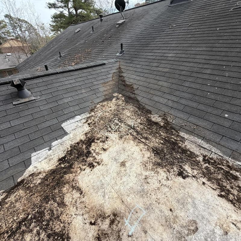Roof valley decking replacement and flat roof prep