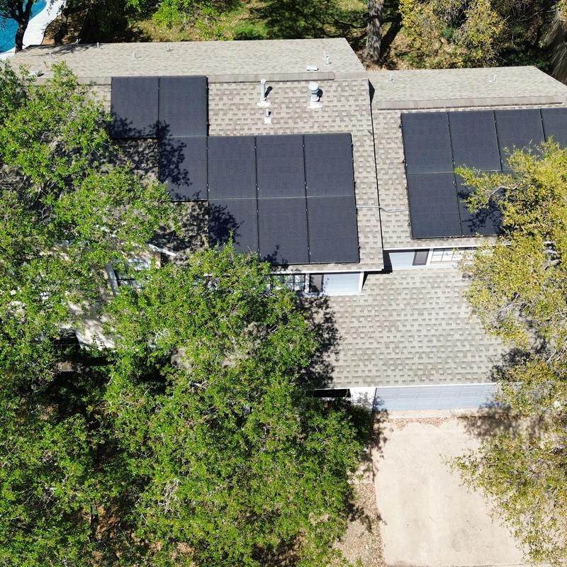 Solar panels reinstalled on new GAF Weatherwood roof Solar panels reinstalled on new GAF Weatherwood roof