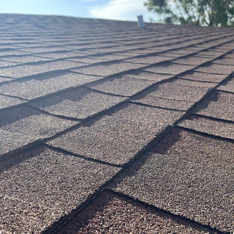 Owens Corning shingle roof with minor damage
