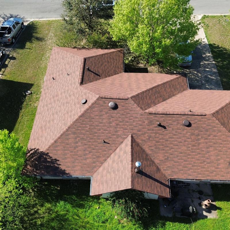 25-year Hickory GAF shingle roof with ridge vent 25-year Hickory GAF shingle roof with ridge vent