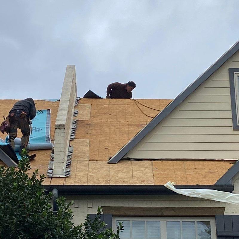 Roof decking replacement and underlayment installation Roof decking replacement and underlayment installation